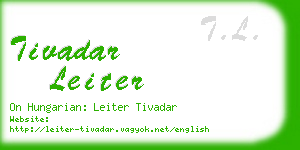 tivadar leiter business card